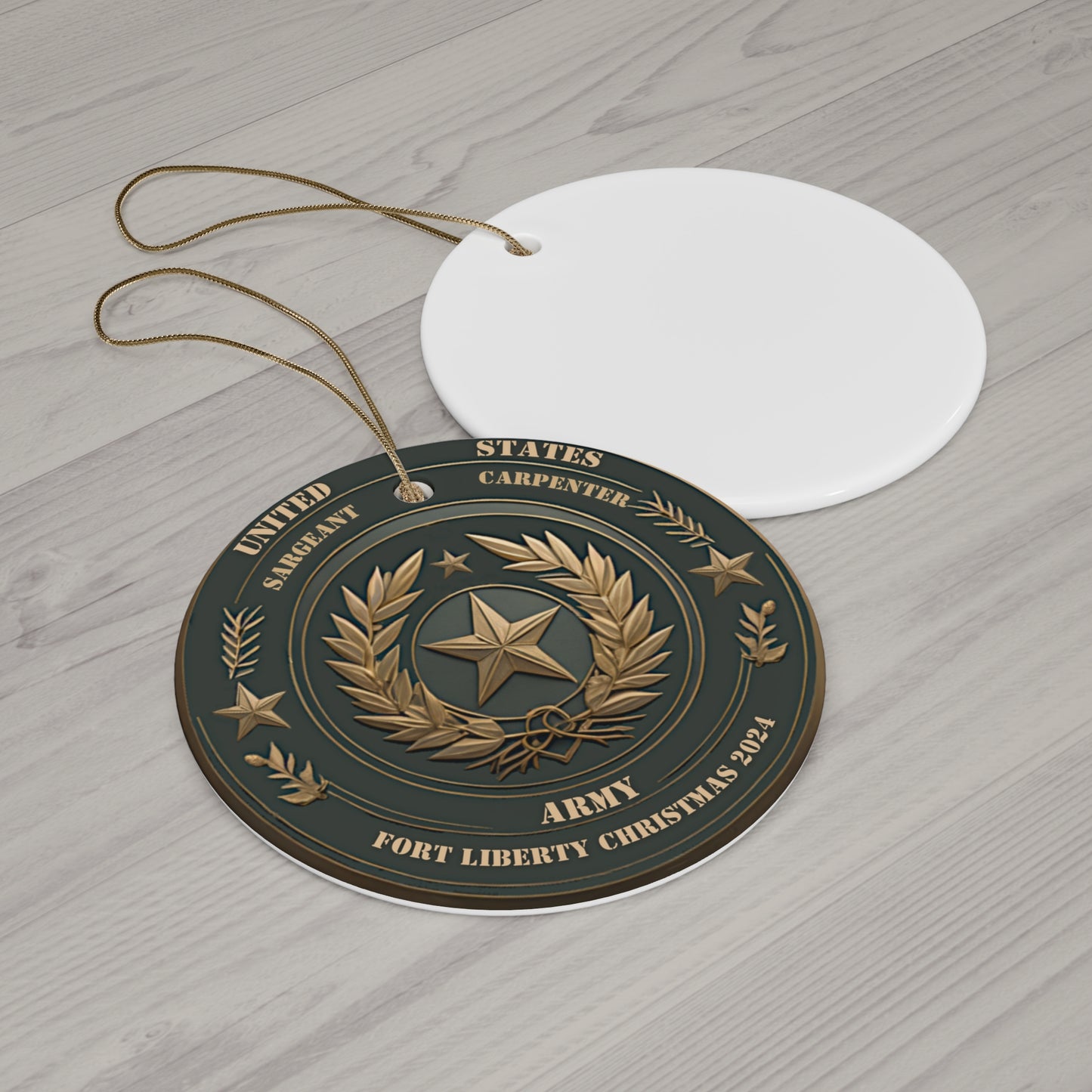 PERSONALIZED  - US ARMY Christmas Tree Ornament – Custom Ceramic Keepsake