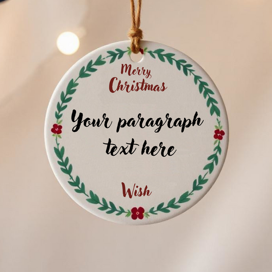 Personalized Christmas Wish Ornament Style 2 – Make Your Wish Come True