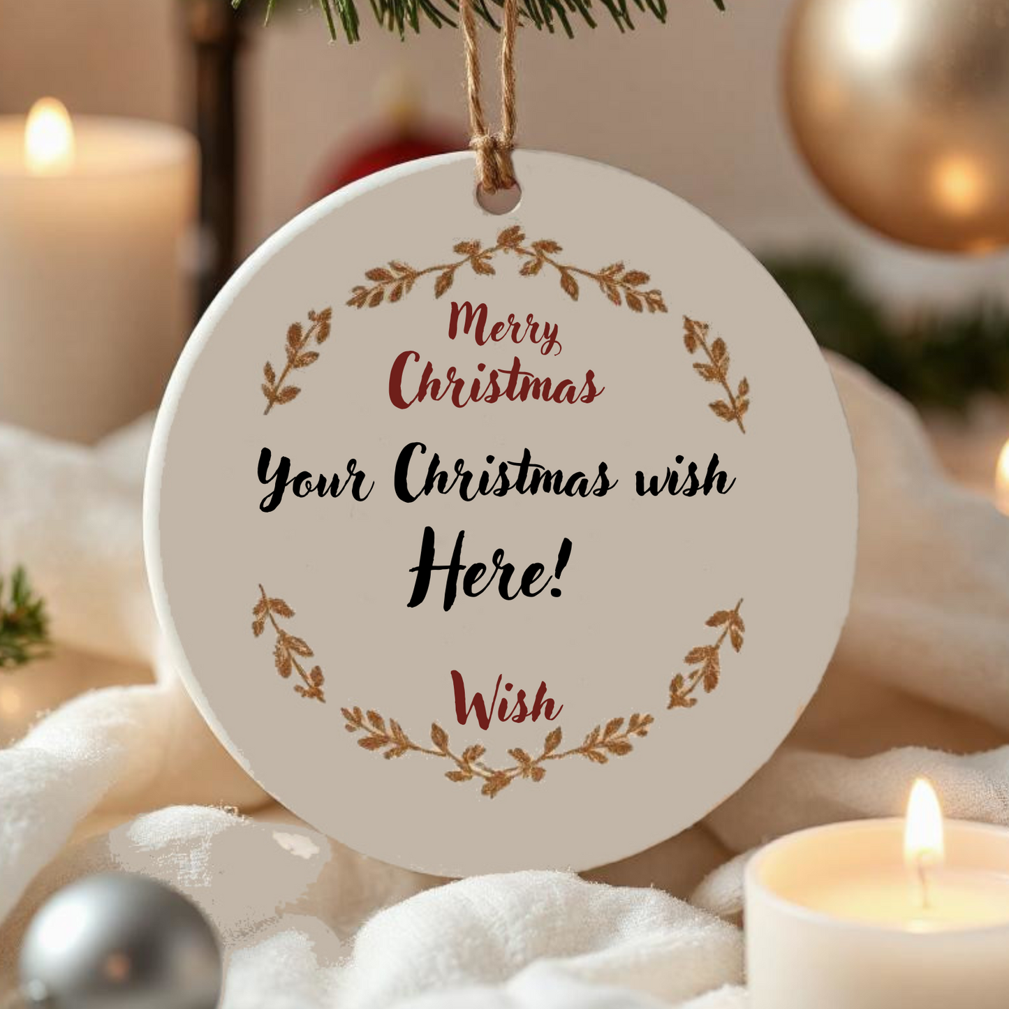 Personalized Christmas Wish Ornament – Make Your Wish Come True!