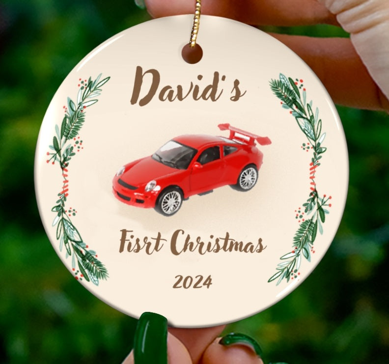 Personalized First Baby Boy Christmas Ornament – Celebrate His First Holiday